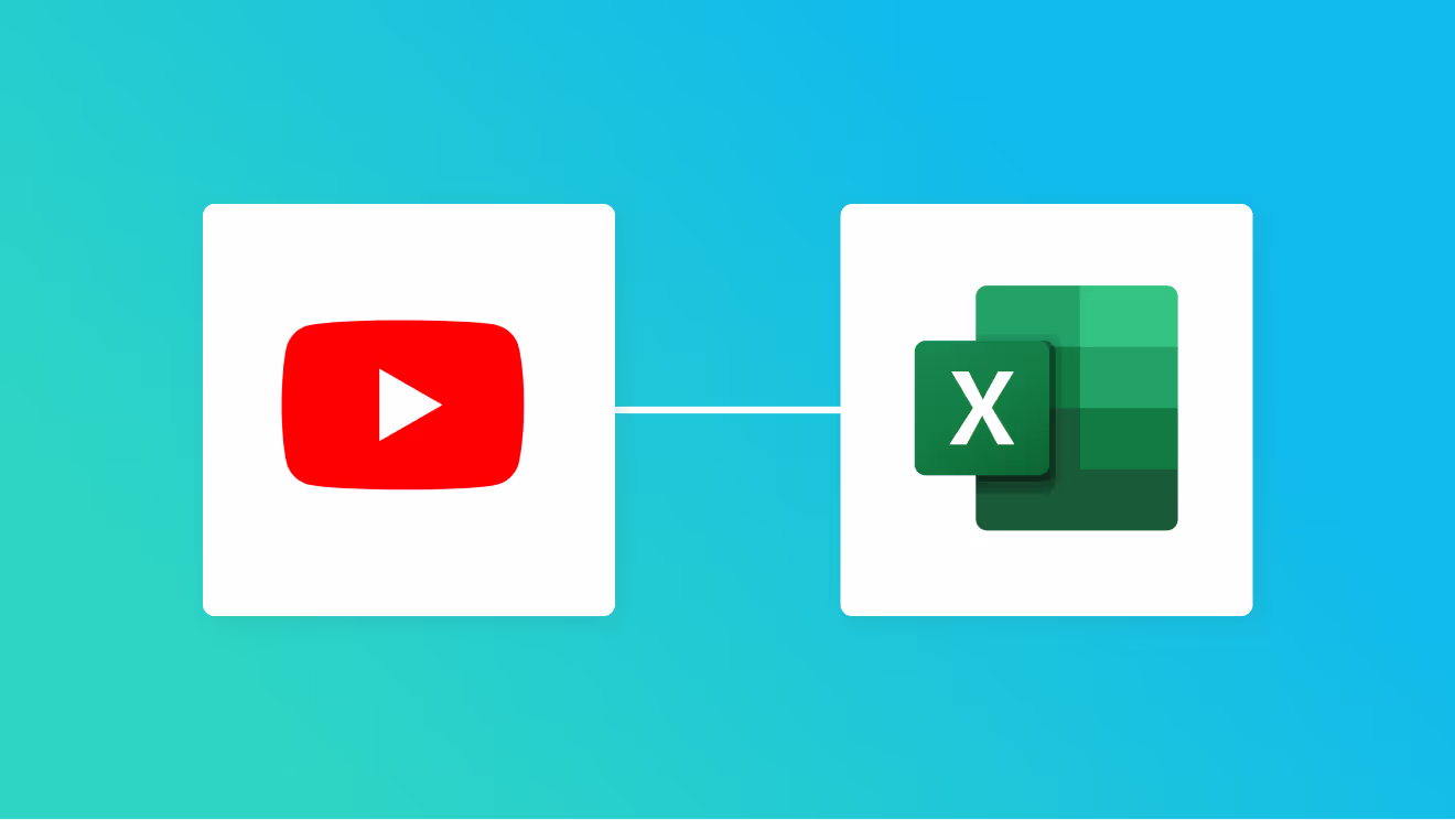 YouTubeとMicrosoft Excelの連携イメージ