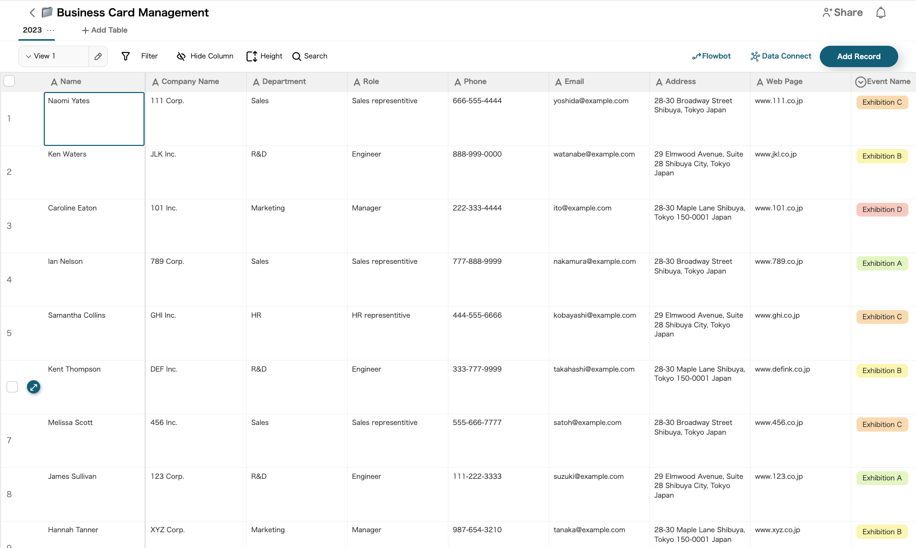 Business Card Management